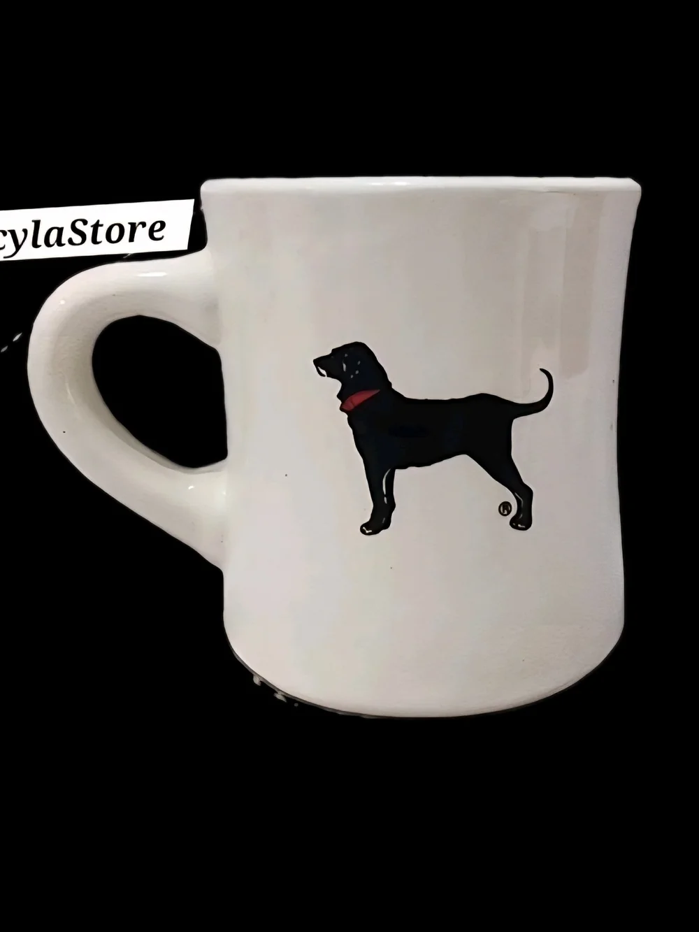 Vintage The Black Dog Martha's Vineyard MA Classic 10 oz White Ceramic Diner Mug